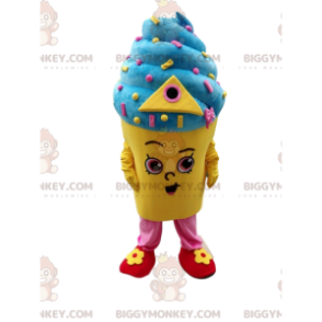 Italian ice cream BIGGYMONKEY™ mascot costume, ice cream pot