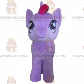 Disfraz de mascota pony morado gigante BIGGYMONKEY™, disfraz de