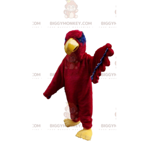 BIGGYMONKEY™ costume mascotte di avvoltoio rosso, costume da