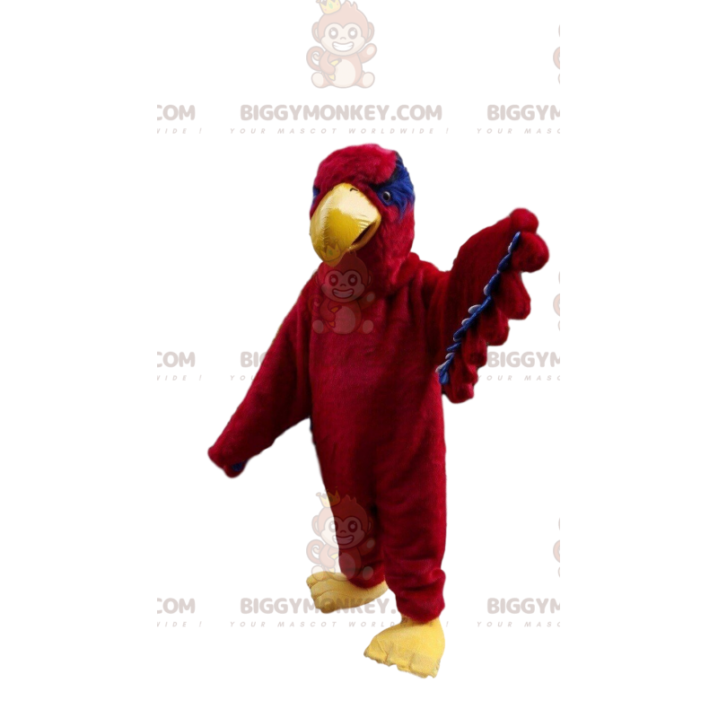 BIGGYMONKEY™ costume mascotte di avvoltoio rosso, costume da