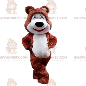 Costume de mascotte BIGGYMONKEY™ d'ours en peluche marron et