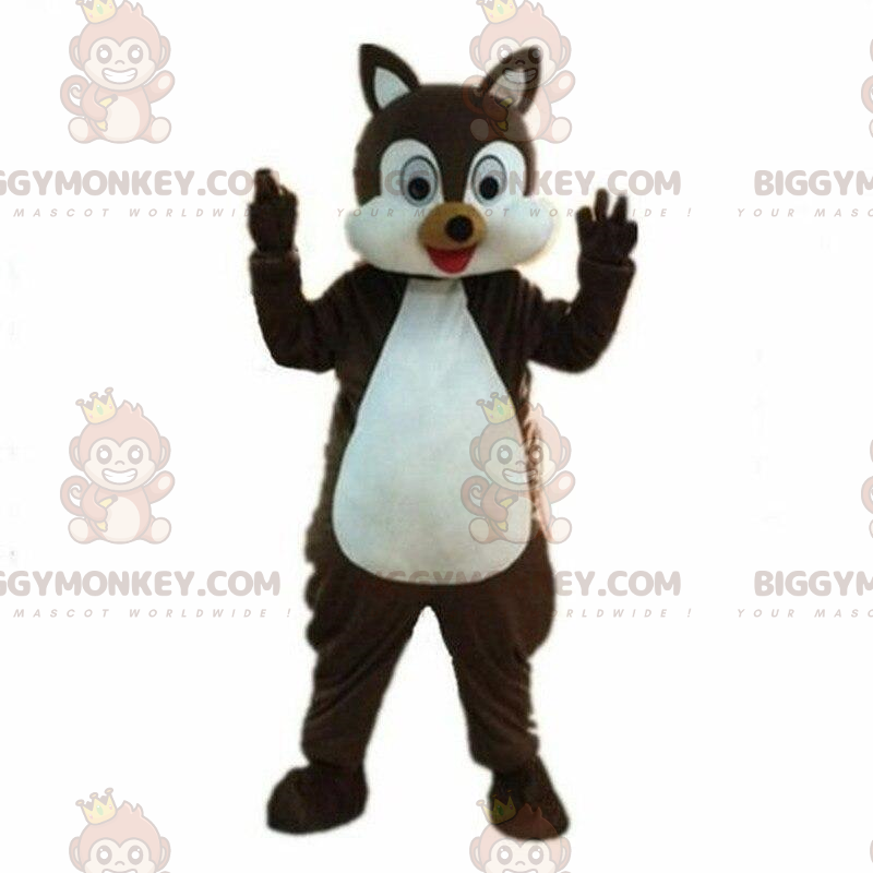 Traje de mascote Tic or Tac BIGGYMONKEY™, um dos esquilos de