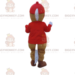 BIGGYMONKEY™ Maskottchenkostüm Pferd im Jockey-Outfit