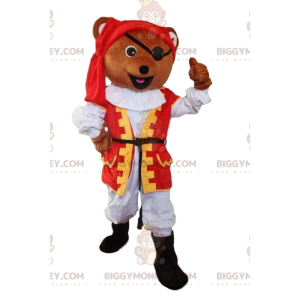 Costume de mascotte BIGGYMONKEY™ d'ours habillé en pirate