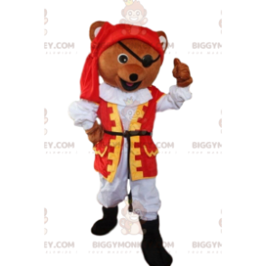 Costume de mascotte BIGGYMONKEY™ d'ours habillé en pirate
