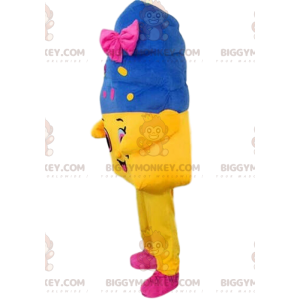 Giant ice cream BIGGYMONKEY™ mascot costume, colorful ice cream