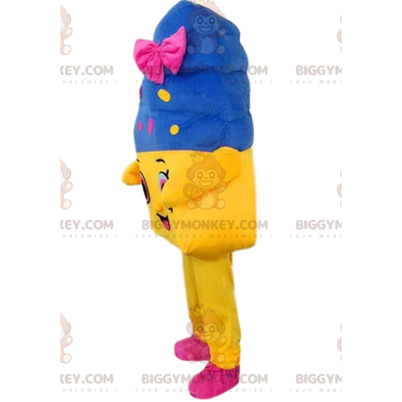 Giant ice cream BIGGYMONKEY™ mascot costume, colorful ice cream