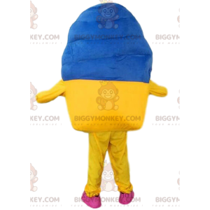 Giant ice cream BIGGYMONKEY™ mascot costume, colorful ice cream