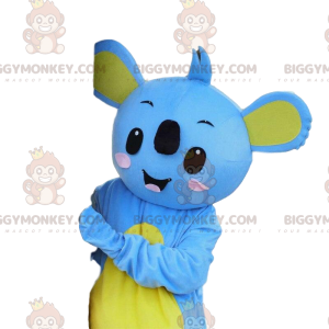 Costume de mascotte BIGGYMONKEY™ de koala bleu et jaune