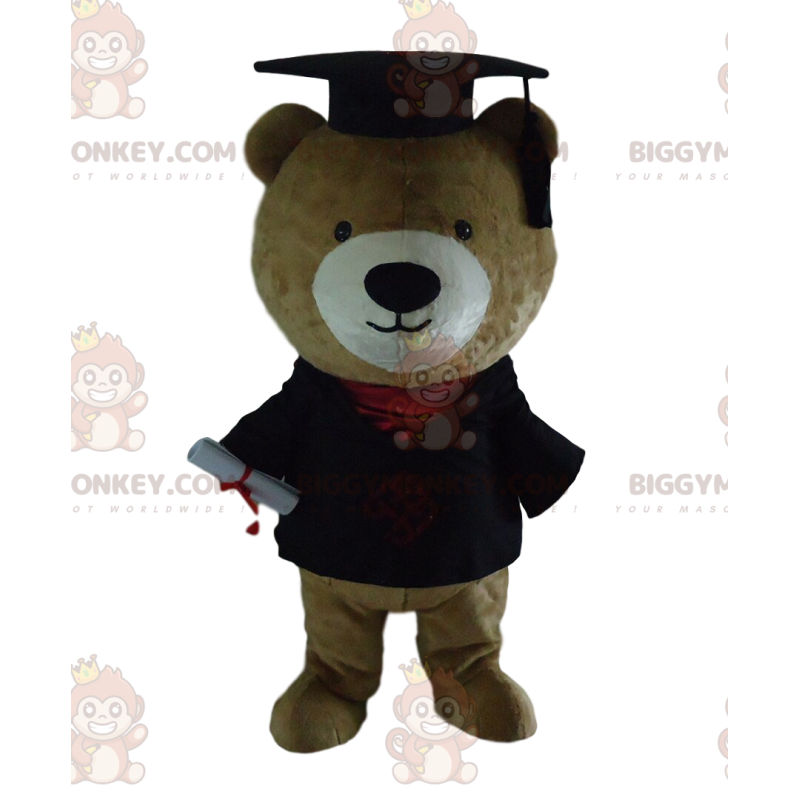 Diplom-Teddybär BIGGYMONKEY™ Maskottchen-Kostüm, Diplom-Kostüm