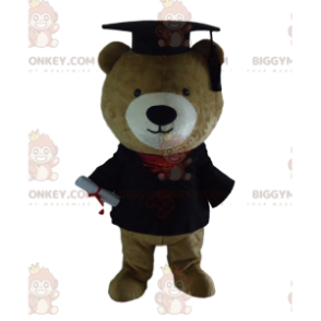 Diplom-Teddybär BIGGYMONKEY™ Maskottchen-Kostüm, Diplom-Kostüm