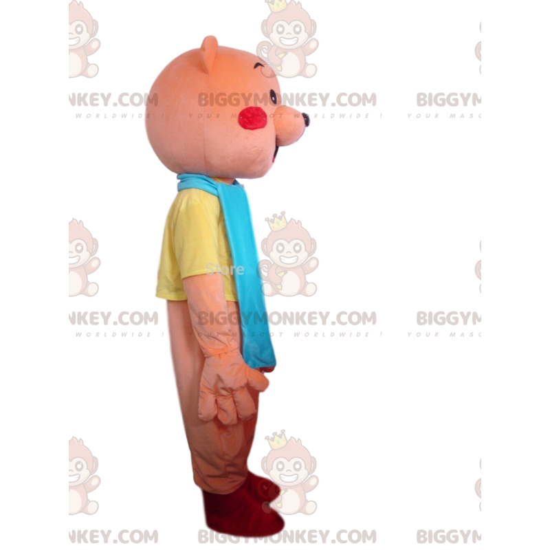 BIGGYMONKEY™ μασκότ στολή ροζ αρκουδάκι με κόκκινα μάγουλα -