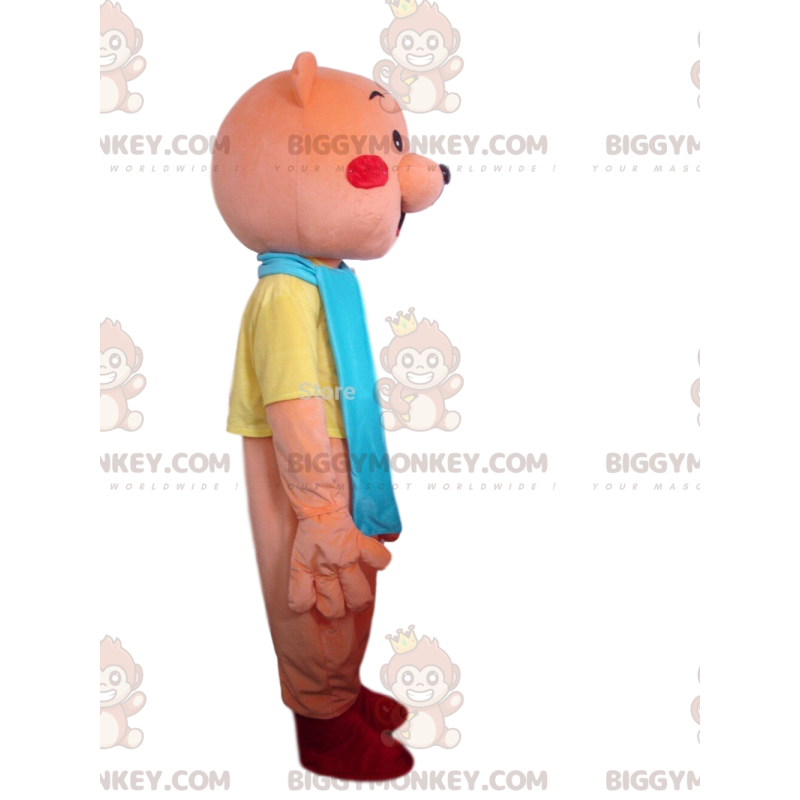 Costume de mascotte BIGGYMONKEY™ d'ours en peluche rose avec