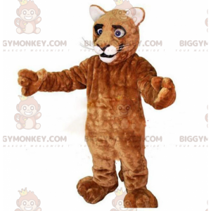 BIGGYMONKEY™ costume mascotte puma gigante, felino marrone