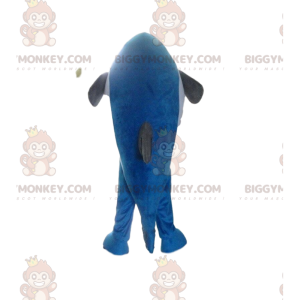 Kostium maskotka niebiesko-biała ryba BIGGYMONKEY™, kostium