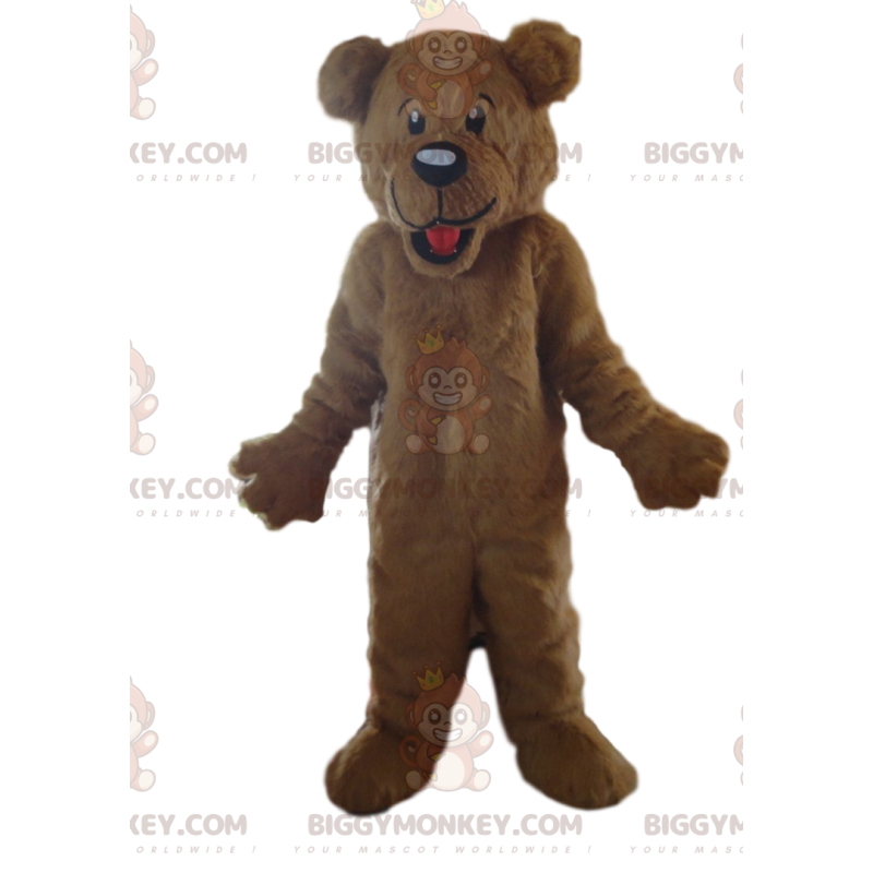 Brun Teddy BIGGYMONKEY™ maskotkostume, kan tilpasses -