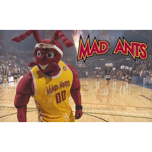 Costume de mascotte BIGGYMONKEY™ de fourmi rouge musclée en