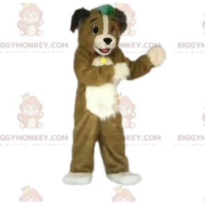 Traje de mascote marrom e branco para cachorro BIGGYMONKEY™ com