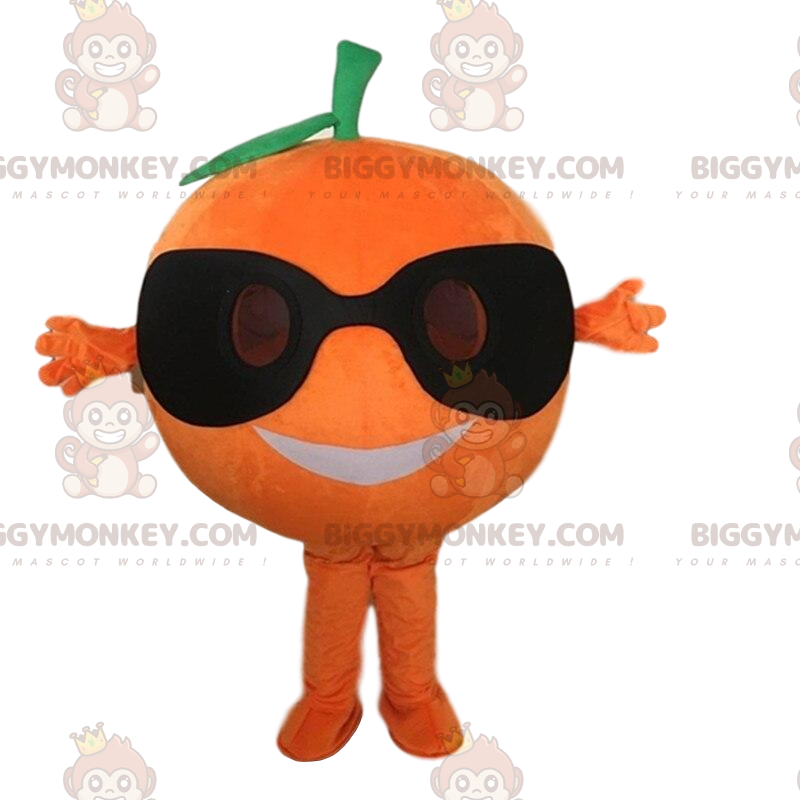 Pomarańczowy kostium maskotki BIGGYMONKEY™ z okularami