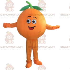 Kæmpe orange BIGGYMONKEY™ maskotkostume, clementinekostume -