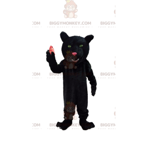 Costume da mascotte pantera nera BIGGYMONKEY™, costume da