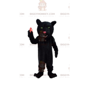 Black panther BIGGYMONKEY™ mascot costume, black feline costume