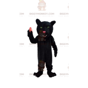 Costume da mascotte pantera nera BIGGYMONKEY™, costume da