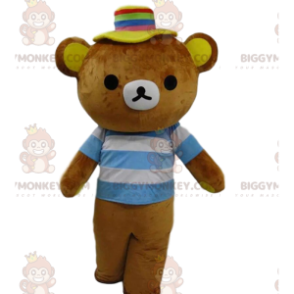 Traje de mascote marrom BIGGYMONKEY™ de ursinho de pelúcia com