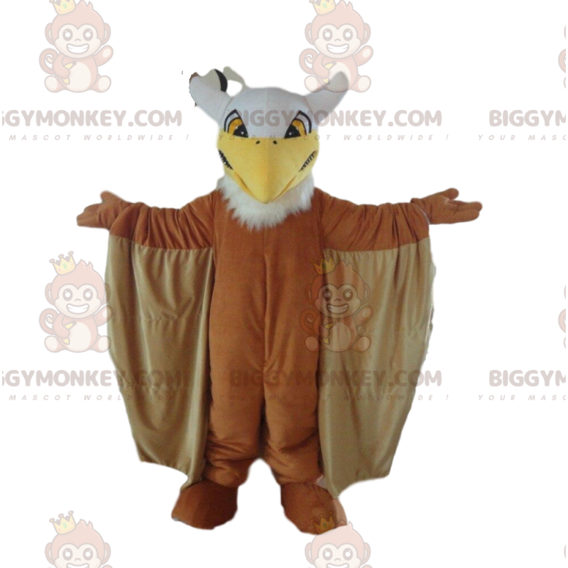 BIGGYMONKEY™ Maskottchenkostüm großer brauner Vogel, Adler