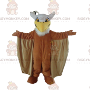 BIGGYMONKEY™ maskot kostume stor brun fugl, ørn, grib kostume -