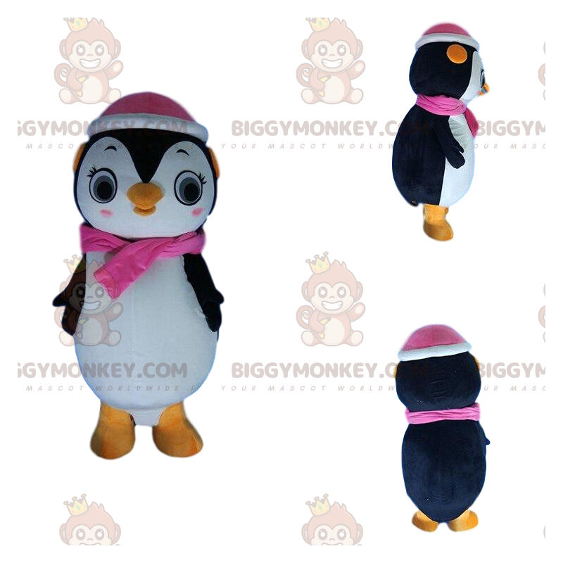 BIGGYMONKEY™ maskotdräkt för kvinnlig pingvin, kostym för