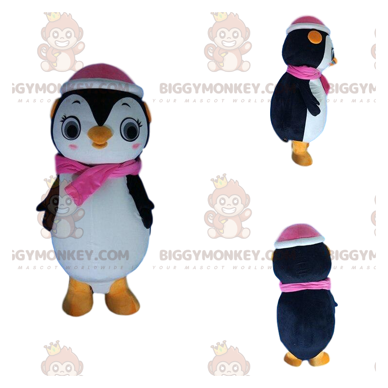 BIGGYMONKEY™ Pinguin-Maskottchen-Kostüm, Eisscholle-Kostüm -