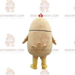 Fantasia de mascote BIGGYMONKEY™ de frango amarelo e branco