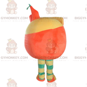 Skalad apelsin BIGGYMONKEY™ maskotdräkt, orange fruktdräkt -