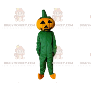 Costume de mascotte BIGGYMONKEY™ de citrouille d'Halloween