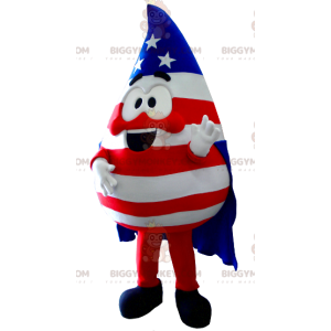 Teardrop BIGGYMONKEY™ maskotdräkt i USA-färger - BiggyMonkey