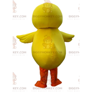 Traje de mascote BIGGYMONKEY™ grande pássaro amarelo e laranja