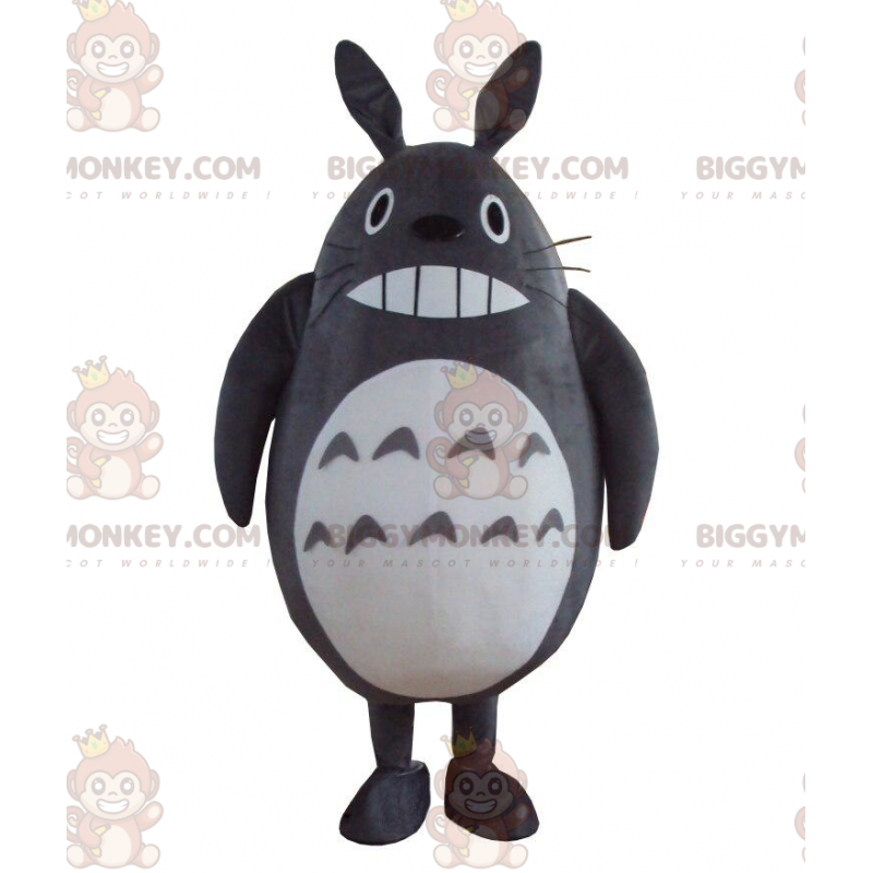 Traje de mascote BIGGYMONKEY™ de Totoro cinza e branco, traje