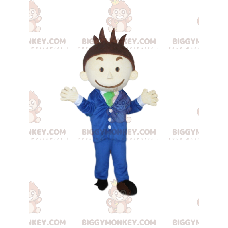 Traje de mascote de homem de negócios BIGGYMONKEY™, traje de