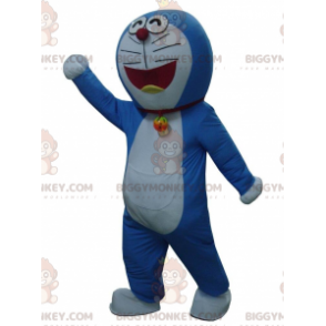 Traje de mascote BIGGYMONKEY™ de Doraemon, famoso gato azul e