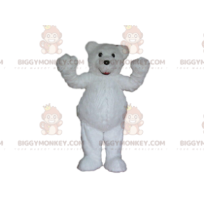 Costume de mascotte BIGGYMONKEY™ d'ours blanc en peluche