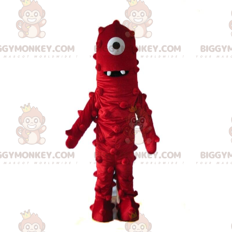 Red monster BIGGYMONKEY™ mascot costume, red alien costume –