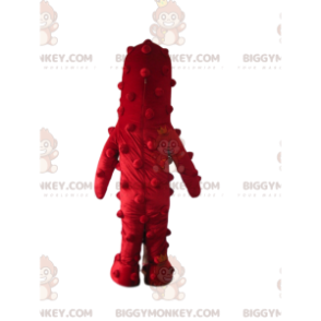 Röd monster BIGGYMONKEY™ maskotdräkt, röd utomjordisk kostym -
