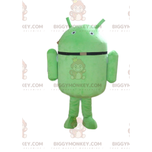BIGGYMONKEY™ Android-Maskottchenkostüm, grünes Roboterkostüm