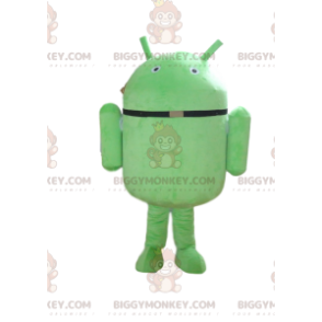 BIGGYMONKEY™ Android-maskottiasu, vihreä robottiasu, GSM-mekko