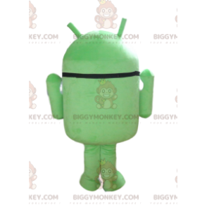 BIGGYMONKEY™ Android-maskottiasu, vihreä robottiasu, GSM-mekko