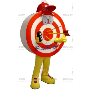 BIGGYMONKEY™ Disfraz de mascota de diana gigante rojo amarillo