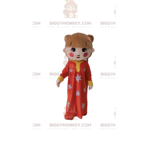 Costume de mascotte BIGGYMONKEY™ de fille asiatique, costume de