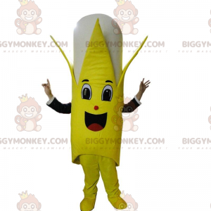 BIGGYMONKEY™ Maskottchenkostüm gelbe und weiße Riesenbanane