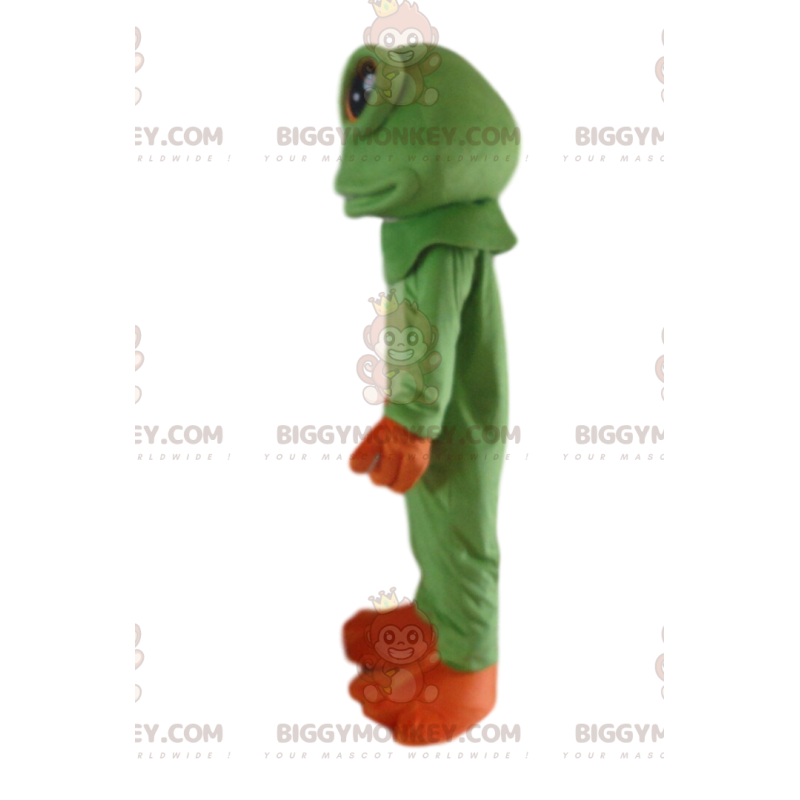 BIGGYMONKEY™ mascottekostuum groene en oranje kikker